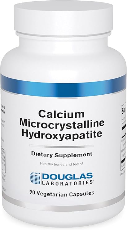 Douglas Laboratories Calcium Microcrystalline Hydroxyapatite - Teeth & Bone Health Support* - with Calcium & Phosphorus Micronutrients - Dietary Supplements - 90 Vegetarian Capsules
