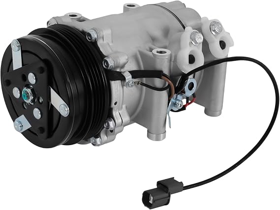 AC Compressor w/Clutch for 1994-2000 Honda Civic 1.5L 1.6L, for 1997-2001 Honda CR-V 2.0L, 4PK Pulley, R134a, 1-Pin, PAG46 Oil, CO 3057AC Replacement
