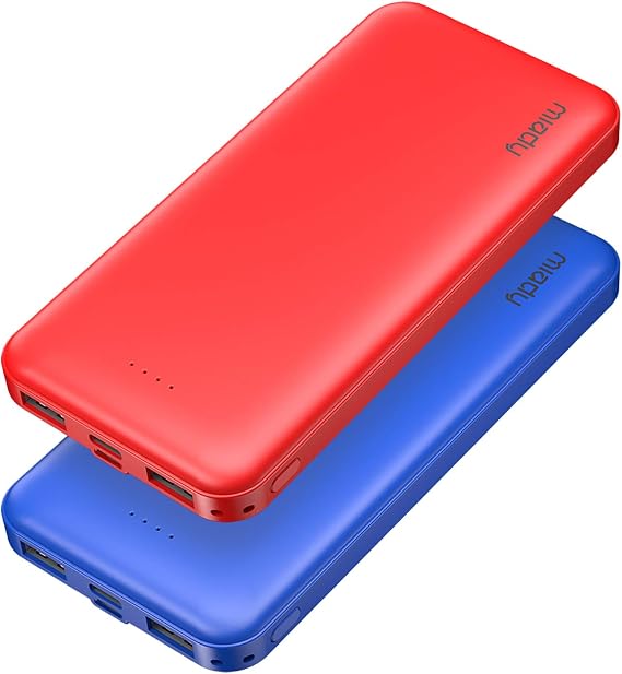 Miady 2-Pack Portable Charger 10000mAh Power Bank 22.5W Travel Battery Pack