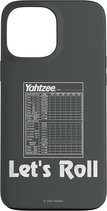 Yahtzee Score Sheet Let's Roll Case for iPhone 13 Pro Max