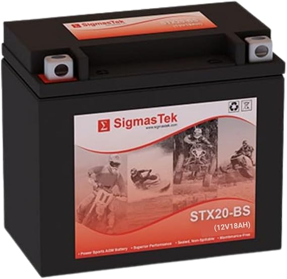 SigmasTek STX20-BS Motorcycle Battery