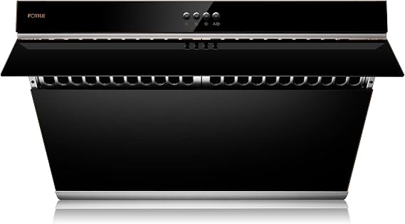 FOTILE JQG7522 30" Range Hood Unique Side-Draft Design for Under Cabinet or Wall Mount Modern Kitchen Vent Hood Powerful Motor LED Lights Mechanical Buttons (2. Onyx Black)