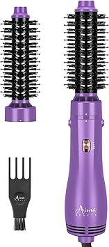 Hot Air Brush, Aima Beauty Salon One-Step Hair Dryer and Volumizer, 4-in-1 Hair Dryer Brush, Hair Styling Tools, Purple-Round