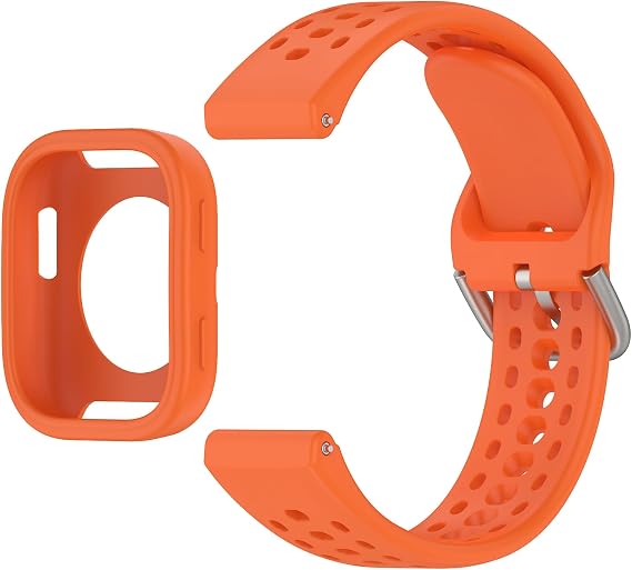 Amazfit Bip 6 シリコンケースとストラップセット 22mm クイックリリースシリコンバンド 丈夫で快適なスマートウォッチ交換用アクセサリー