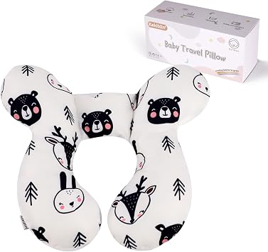 KAKIBLIN Baby Travel Pillow for Head and Neck, Upgraded Baby Support Pillow, Baby Neck Pillows for Car Seat,Pushchair,Travel, Grey