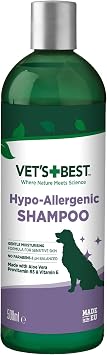 Vet's Best Hypo-Allergenic Shampoo for Dogs | Dog Shampoo for Sensitive Skin | Relieves Discomfort from Dry, Itchy Skin | Cleans, Moisturizes, and Conditions Skin and Coat , 16 oz