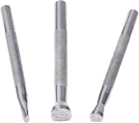3 Pack Leather Stamps Leather Stamping Tool for Leather Working Leather Crafting Tools Leather Embossing Kit Leather Background Stamping Tools for Leather Craft Working
