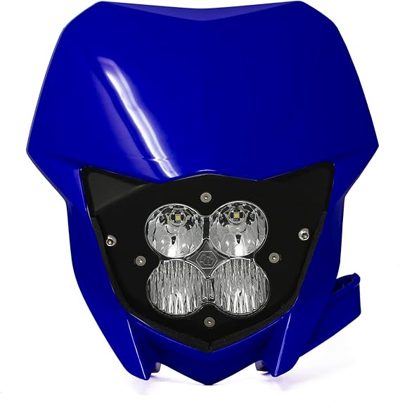 Baja Designs XL Sport LED Motorcycle Headlight Kit with Shell for Yamaha YZ250FX/YZ450FX 2021-2024 (Driving/Combo; Clear Lens)