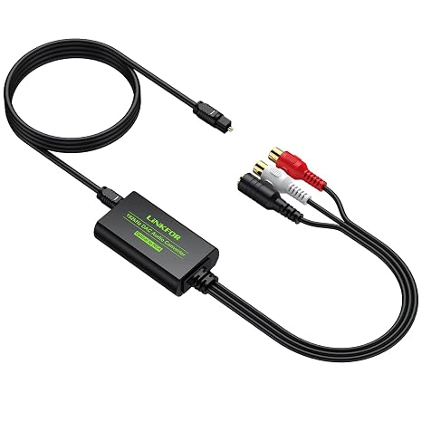 LiNKFOR 192kHz SPDIF Optical to RCA&3.5mm DAC Converter