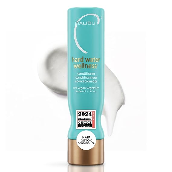 Malibu C Hard Water Wellness Hair Conditioner - Sulfate Free Conditioner that Increases Moisture & Shine - Protects Hair from Waterborne Elements (9 oz)