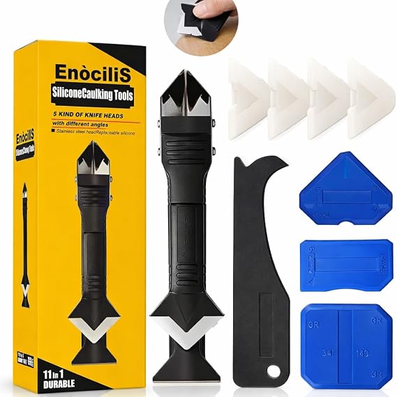 Caulking Tool Set, Grout Remover 3 in 1
