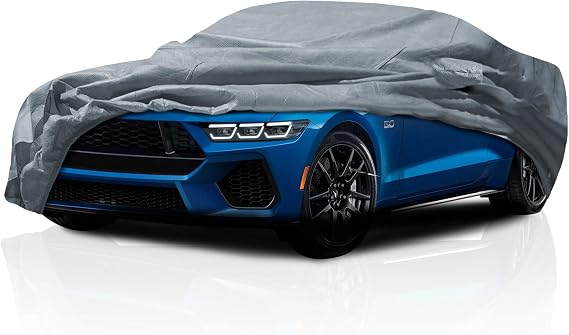 USCarCover Lightweight Custom fit Car Cover for Ford Mustang 2024-2026 Durable Dustproof Full Coverage Windproof with Mirror Pockets