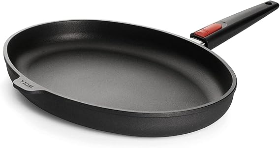 Woll Nowo 1538IL Fish Frying Pan 38x28x5.5 cm for Induction Cooking