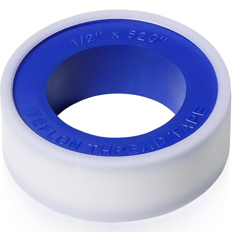 Teflon Tape,PTFE Plumbers Tape,for Sealing,Plumbing,Sealant,Thread Seal for Shower Head,Water Pipe,Prevent Leakage,(1 Roll,1/2 Inch X 520 Inches).