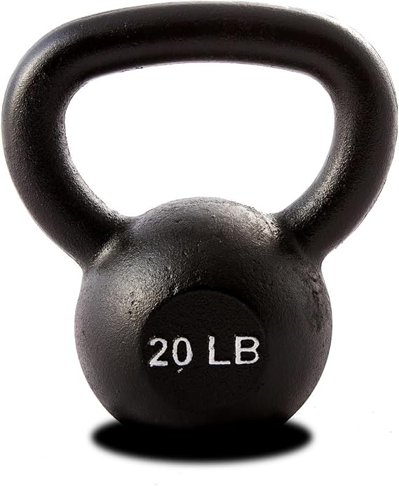Kettlebell Weights 5lb to 80lb Cast Iron Kettlebells with Matte Black Finish Full Body Strength Training & CrossFit Conditioning Ideal for Russian Swings, Squats, Presses & More