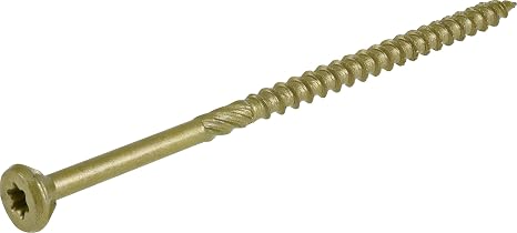 Power Pro Premium Exterior Wood Screws, #10 x 4 Inch All-Purpose Deck Screws for Outdoor Projects, T-25 Star Bit Included, Bronze, 57 Pieces | 48604