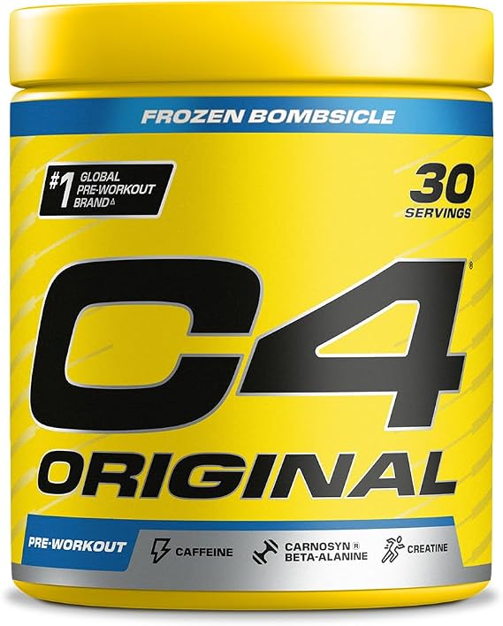 C4 Original Beta Alanine Sports Nutrition Bulk Pre Workout Powder for Men & Women | Best Pre-Workout Energy Drink Supplements | Creatine Monohydrate | Frozen Bombsicle | 30 Servings