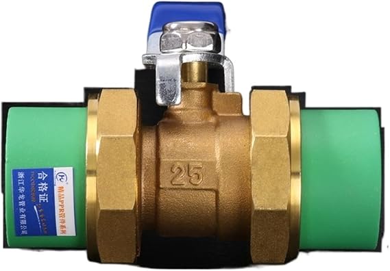 Withstand high Pressure and Temperature Extremes Green Color Union Fitting Brass Ball Valve PPR Pipe Union Ball Valve Switch Water Pipe Connector(20mm)