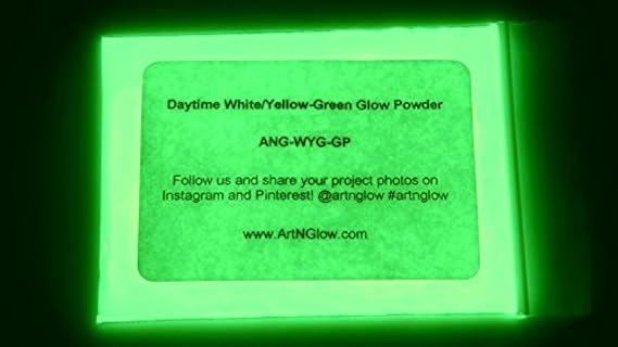 Glow in The Dark Pigment Powder - Neutral and Fluorescent Color for Art Painting, Fine Art, Nail Art Paint, and DIY Crafts - Long Lasting, 10+ Color Options - Neutral Green - (12 Grams)