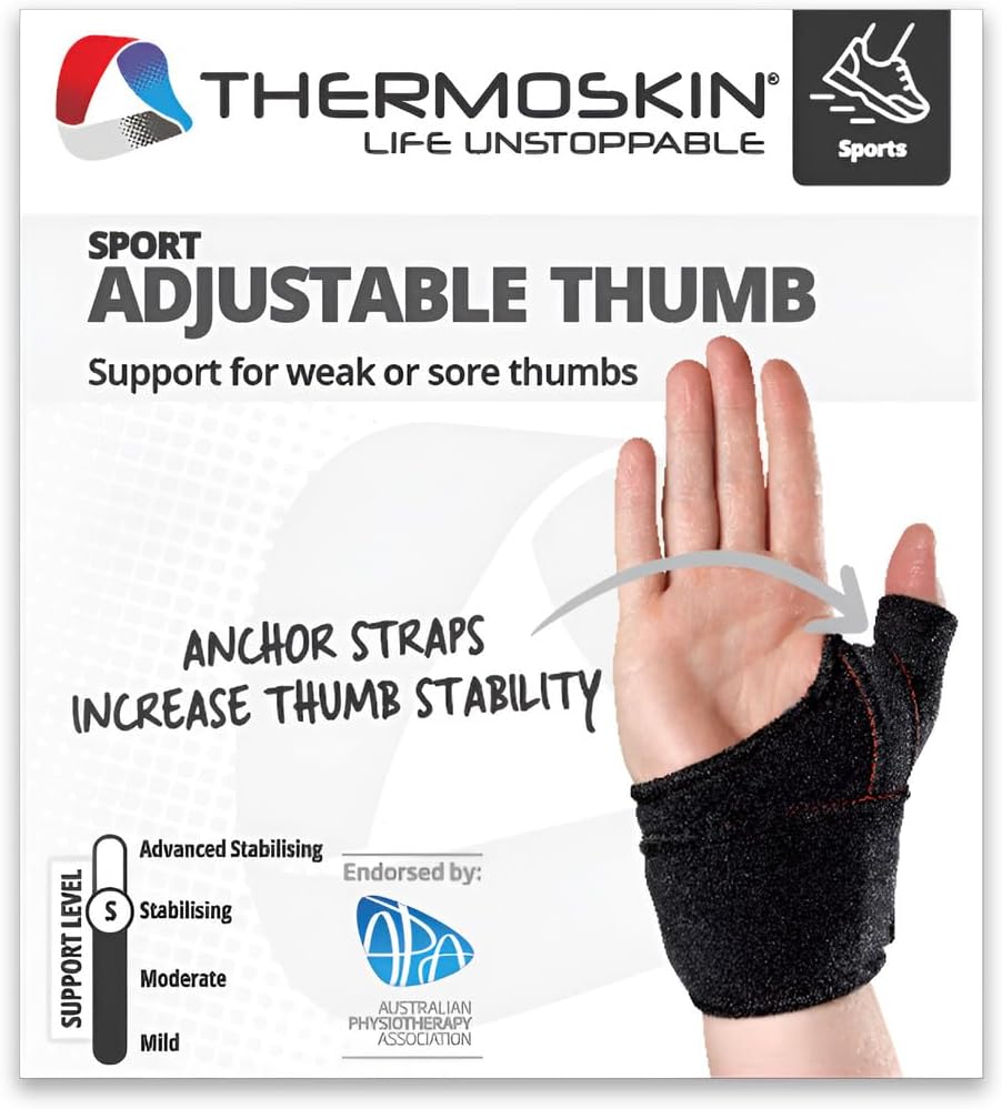 Thermoskin Sport Thumb Adjustable, Right, LargeX-Large, 2.0 Ounce