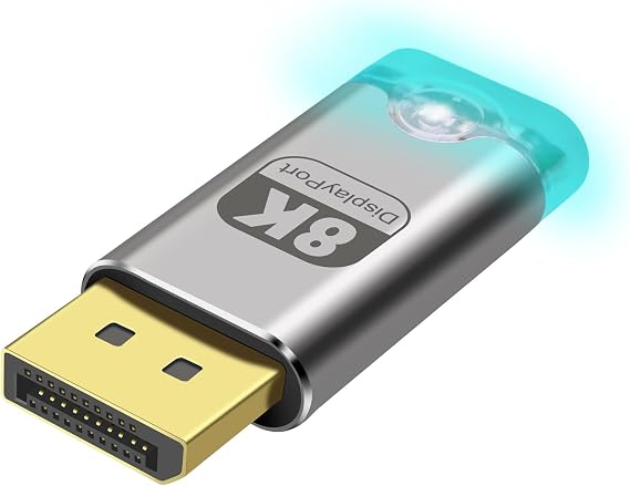 XMSJSIY 8K DP Dummy Plug EDID Emulator DisplayPort Headless Ghost Adapter