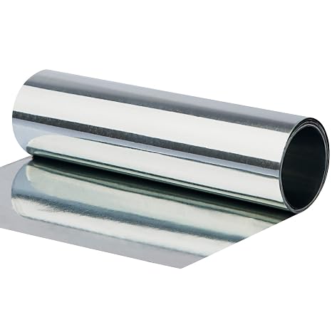 High Purity Zinc Foil, Pure Zinc Zn Sheet Plate Metal Foil Strip for Science Lab DIY Craft Metalworking, 0.07x100x1000mm