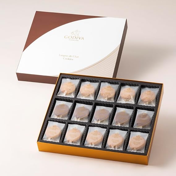 Winter Gift GODIVA GODIVA Lang de Chaux Cookie Assortment 52 pieces Baked Goods Christmas Gift Sweets Present
