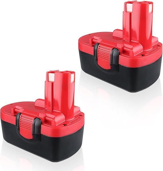 2 Packs of 4.8Ah 18V NiMH Batteries, Compatible with Bosch 18V Batteries BAT025 BAT026 BAT160 BAT180 BAT181 BAT189 Power Tools Cordless Drill