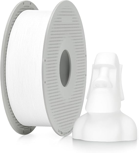 Bambu Lab PLA 3D Printer Filament, Matte Finish, High Precision, Low Tangling, Low Warping, Reusable Spool, AMS Compatible, 3D Printing Material, 0.07 in (1.75 mm), 2.2 lb (1 kg), Ivory White