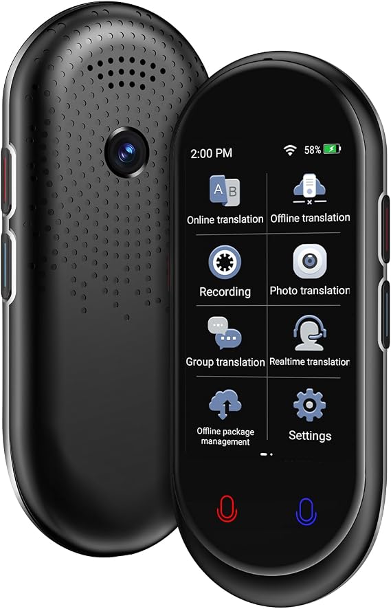 Language Translator Device No WiFi Needed, 2025 Upgraded Ai Voice Translator, Support 137+ Languages Online Translation, Offline Photo Translation for Travel Business Study