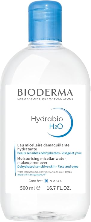 Bioderma Hydrabio H2o Moisturizing Micellar Makeup Removal Water for Dry Skin Suitable for Face and Eye Area Use