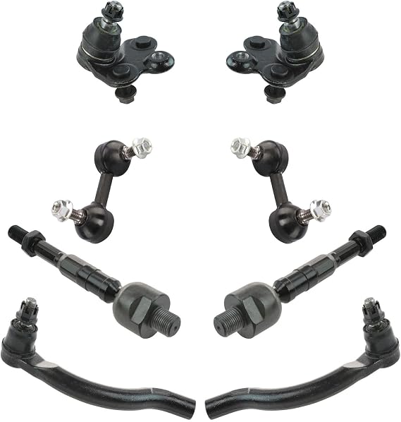Trq フロント ステアリング & サスペンション キット ボール ジョイント スウェイ バー スタビライザー リンク タイロッド 2006-2011 ホンダ シビック対応