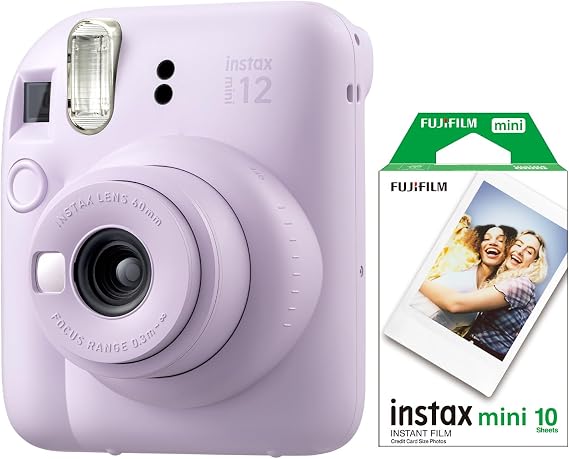 Instax mini 12 Lila Fotoğraf Makinesi ve 10'lu mini Film