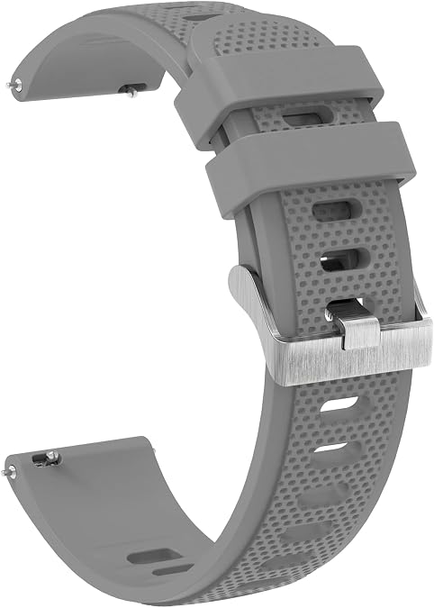Senter Silicone Watch Band 20mm - Quick Release Watch Strap - Sport Watch Bands for Men Women Replacement - Smart Watch Bracelet silver Clasp - 20mm 22mm