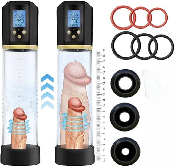 Male Electric Vacuum Extender with 8 Modes, LED Display & Rechargeable HF60582