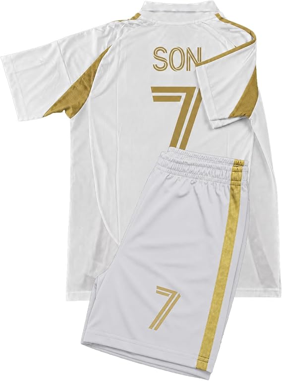 LA Son 7 Jersey 26/27 Kids Soccer Jersey Set with Shorts for Boys Girls