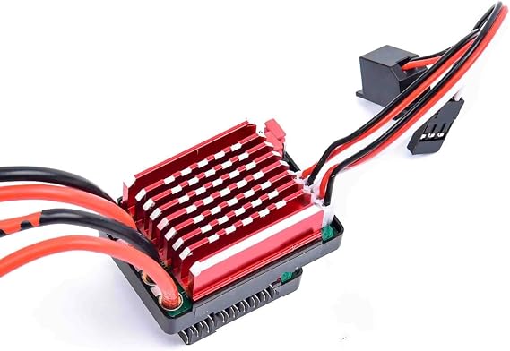 ESC Part For HSP TRX For TRX4 For TRX6 D90 For Redcat 4WD Truck 1/10 RC Car 60A Brushed ESC Electric Speed Controller 6V/2A BEC Repair Upgrade(ESC with Traxxas)
