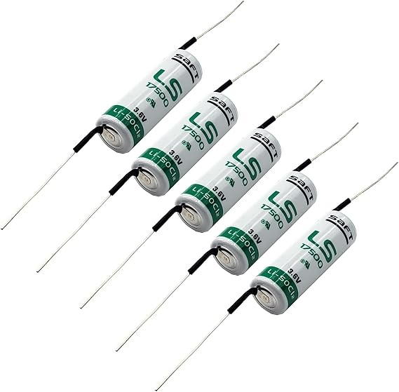 5x SAFT LS17500_AX Size A 3.6V 3600mAh Lithium Cell for Smart Utility Metering, Emergency Backup, Data Collection, AMR Add-ons,Flashlights, Communications SAFT MFG PN 700134