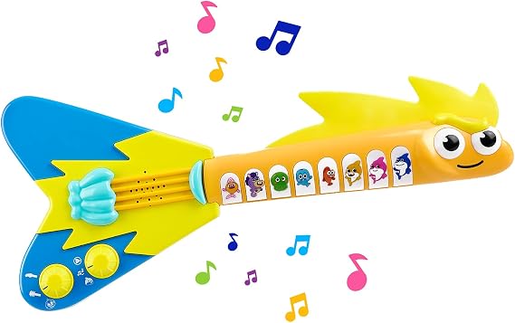 WowWee Baby Shark's Big Show! EEL-ectric Guitar Interactive Musical Toys for Toddlers Lights and Sounds Toy Guitar