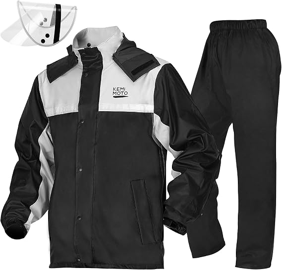 KEMIMOTO Motorcycle Rain Suits for Men with Dual Breathable System