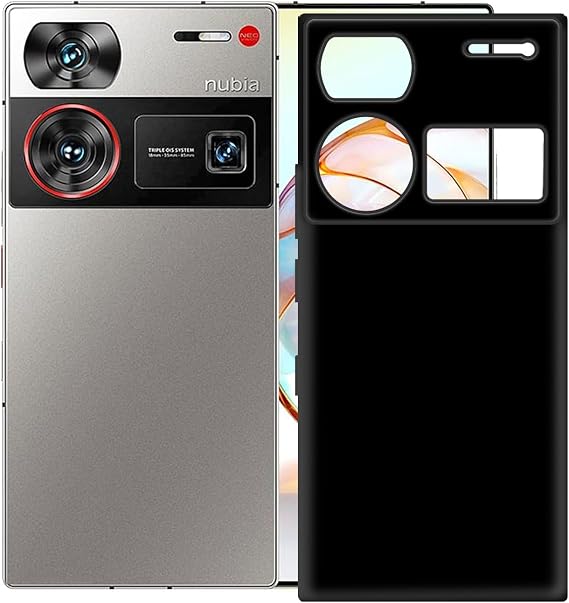 for ZTE Nubia Z60 Ultra Case, Black Shockproof Bumper Shell, 360 Drop Antiscratch Protection Cover Slim Fit Ultra-Thin Soft Silicone Phone Case for ZTE Nubia Z60 Ultra (6.8") - Black