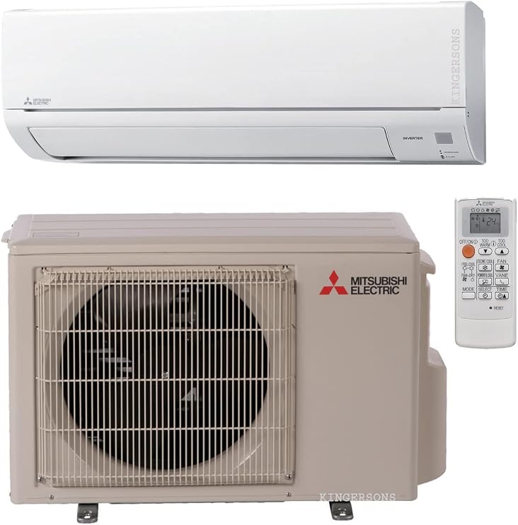 Mitsubishi 24,000 BTU SEER 16 Wall Mount Ductless Mini-Split Inverter Cool & Heat Pump System 2 Ton Energy Efficient NEW R-454B System