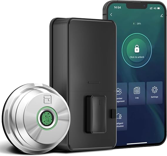 GeekTale Fingerprint Deadbolt with App, Smart Lock for Font Door