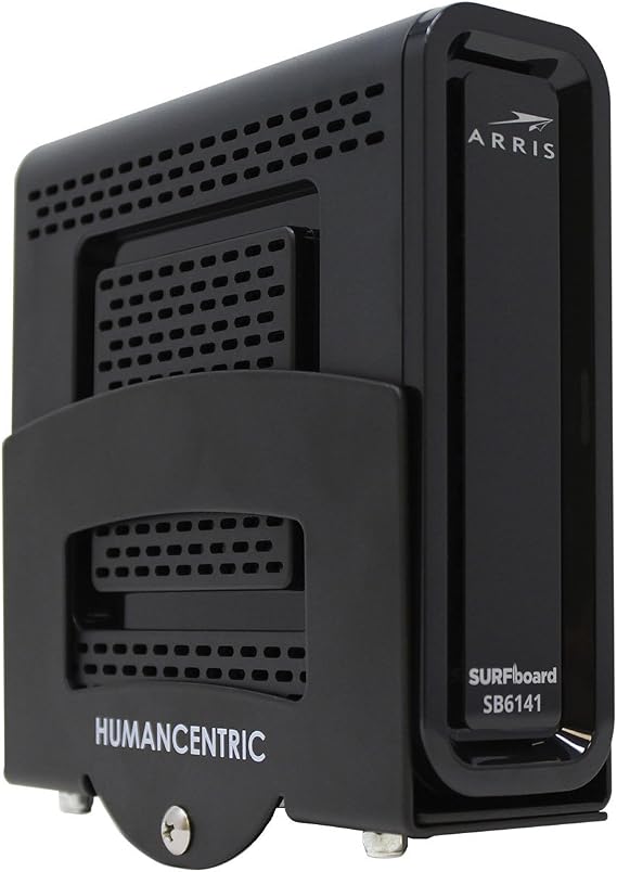 HumanCentric Cable Box and Modem Mount, Adjustable Wall Mount for Small and Wide Devices, Cable Boxes, Modems, DVD Players, Streaming Media Devices, Mount on The Wall Behind TV, Hardware Included