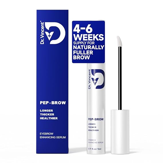 Eyebrow Growth Serum with Biotin Peptides, 2.3 Absorption Advanced Formula for Naturally Fuller, Thicker, Stronger Brows, Vegan Cruelty-Free, 0.17 Fl Oz (5mL)