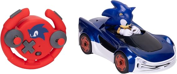 Sonic The Hedgehog - JAKKS Pacific - Sonic Drift Remote Control Vehicle with Light Effects - Officially Licensed Video Game Product - Interactive Remote Control Toy for Kids Sonic Fans