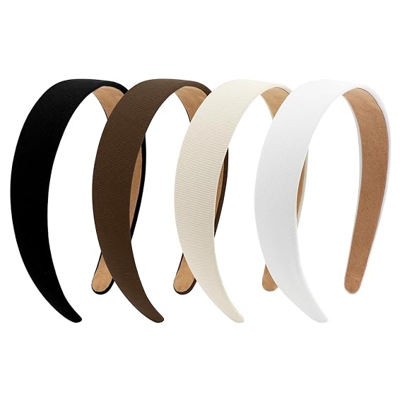 Eyesoul Headbands for Women Non Slip Trendy Headbands for Womens Hair 1 inch Wide Cute Headband for Girls, Fall Head Bands Elastic Hair Bands for Womens Fashion Accessories for Women 4PCS
