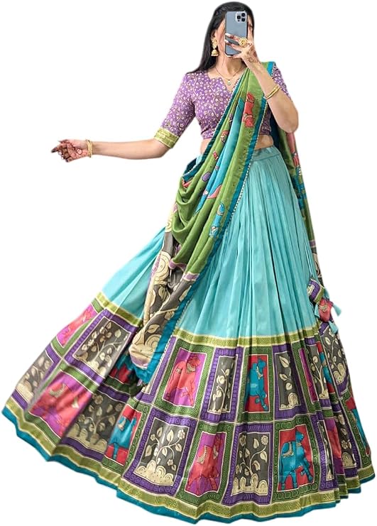 indian ready to wear Chaniya choli for women flared Lehenga choli with stitched blouse M-8