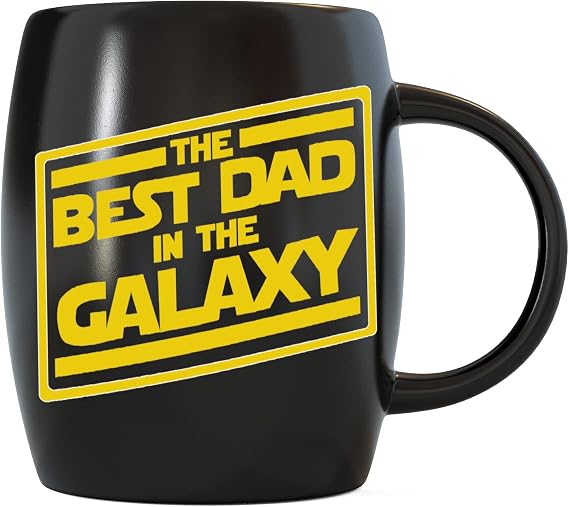 16oz Best Dad In The Galaxy Large Coffee Mug Cup Cool Gifts Worlds #1 New Soon To Be Dad Father Bonus Stepdad Husband from Daughter Son Wife Funny Dads Gift Fathers Day Birthday Christmas