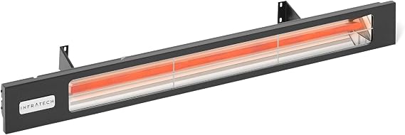 Infratech SL-1612 BL Slimline 29.5" Single Element Fixture 1600 Watt, 120 Volt, Black Finish